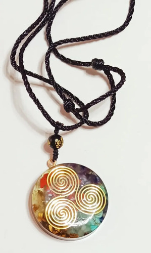 colgante orgonita trisquel 7 chakras 45 cm