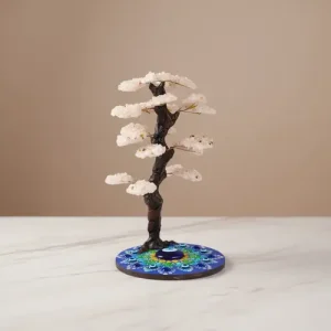 arbol de la felicidad piedras naturales base ojo turco 23 cm