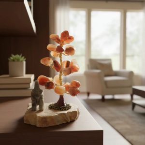 Árbol de la felicidad piedras naturales jaspe rojo