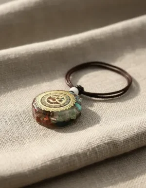 pendiente collar organita om geometría sagrada
