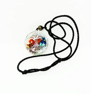 collar colgante orgonita Árbol de la vida plateado