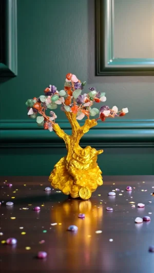 Árbol bonsai con base rana de la abundancia 20 cms