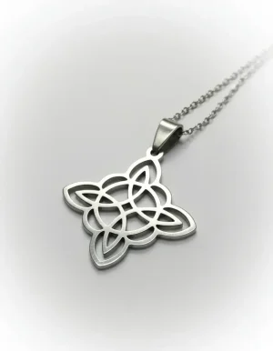 collar nudo de la bruja acero inox alta calidad 2 diseños