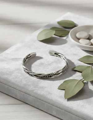 pulsera trenzada plata 925 unisex