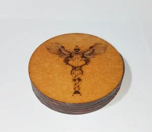 posavasos diseño caduceo pack 6 unidades