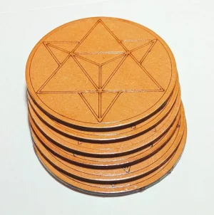 posavasos estrella merkaba pack 6 unidades