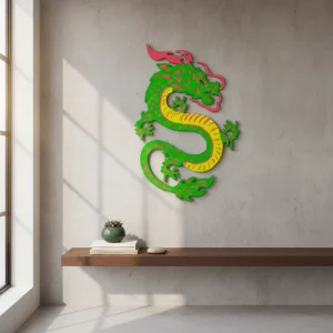 cuadro decorativo diseño dragon 60 cms