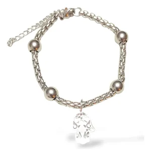 pulsera mano de fátima acero inoxidable mujer