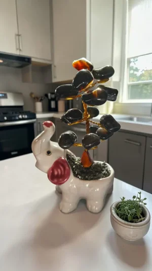 arbolito onyx base elefante con pirita