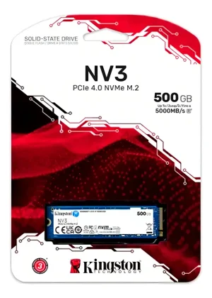 ssd m.2 nvme pci e gen 4.0 de 500 gb kingston nv3 ssnv3s/500