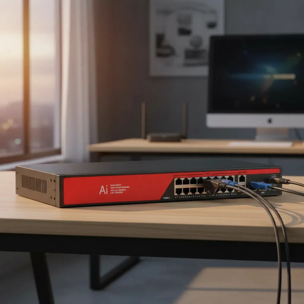 switch gigabit poe 16 puertos 2 gigabit uplink 100/1000mbps