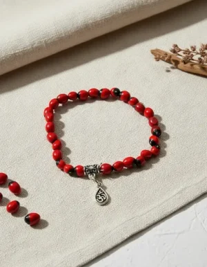 pulsera huayruro protección buena suerte niños 12 cm