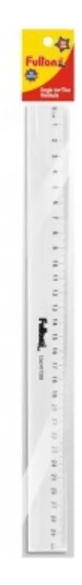 regla plástica 30cms blanco