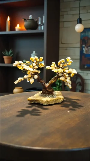 Sale Árbol bonsái piedras naturales 18 cm ancho base de piedra