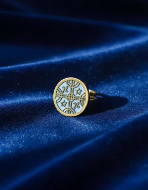 anillo diseño cultrum mapuche acero inoxidable ajustable