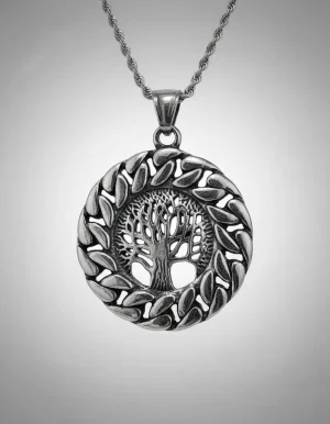 collar Árbol de la vida cadena acero alta calidad 50cms