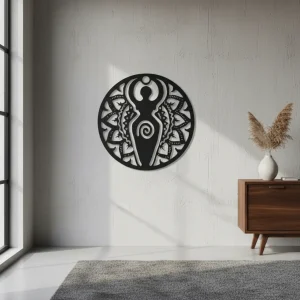 cuadro decorativo diosa luna 20 cm