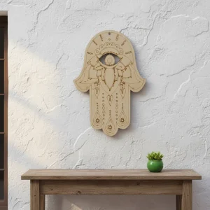 mano de fatima barniz claro 55x38 cms cuadro decorativo