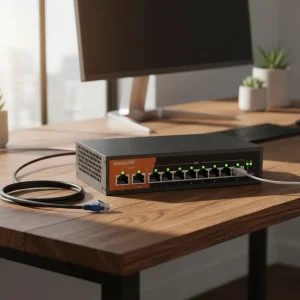 conmutador poe keeplink de 8 puertos gigabit + 2 uplink