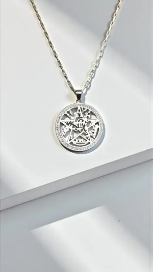 Sale collar plata 925 tetragrammaton cadena 45 cms
