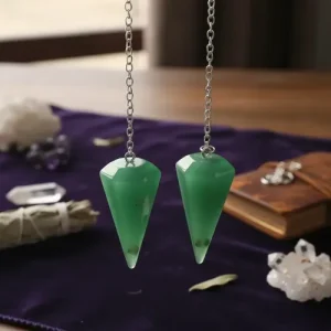 péndulo adivinación reiki gema natural aventurina