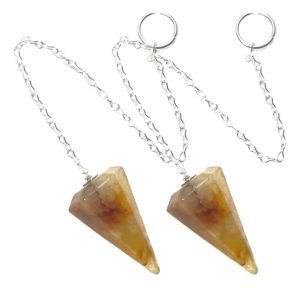 péndulo cuarzo cristal citrino