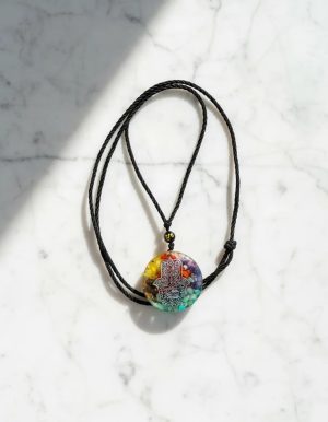 collar mano de fátima orgonita 50cm aym joyeria