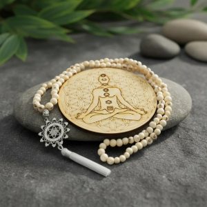 japamala 108 cuentas madera reiki + tabla meditación colores
