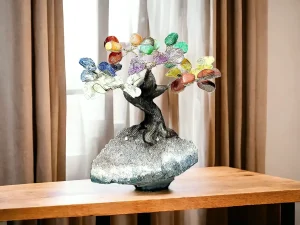 Árbol de la vida 17 cm con base drusa colores