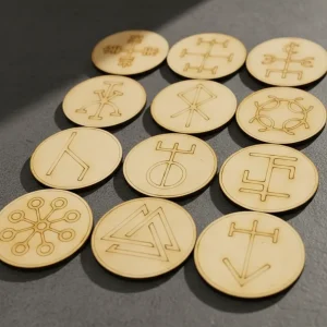 talismanes runicos mdf pack 12 uds